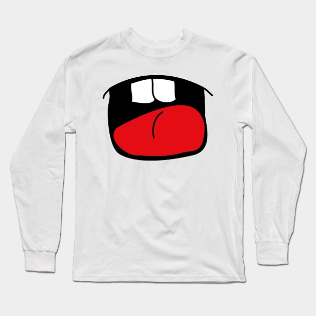 Mouth funny grimace emotions Long Sleeve T-Shirt by Tom´s TeeStore